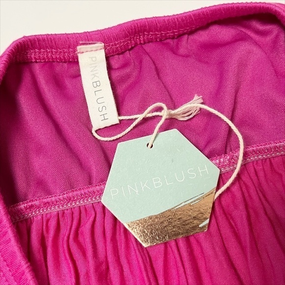 PinkBlush NWT Maternity Maxi Dress open strapless flowy long gown photoshoot new - Picture 4 of 11